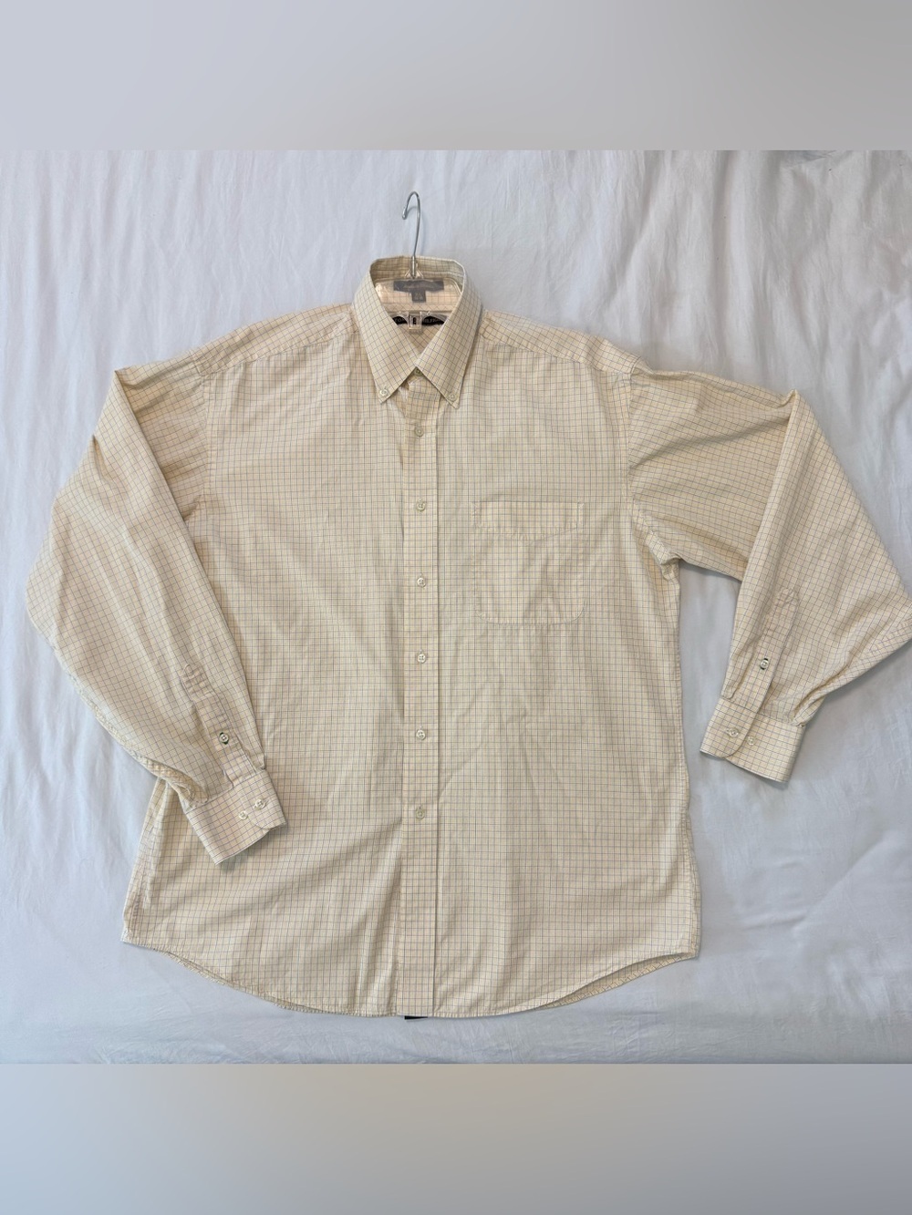 Vintage Tommy Hilfiger American Classics Dress Shirt Yellow/Blue Check